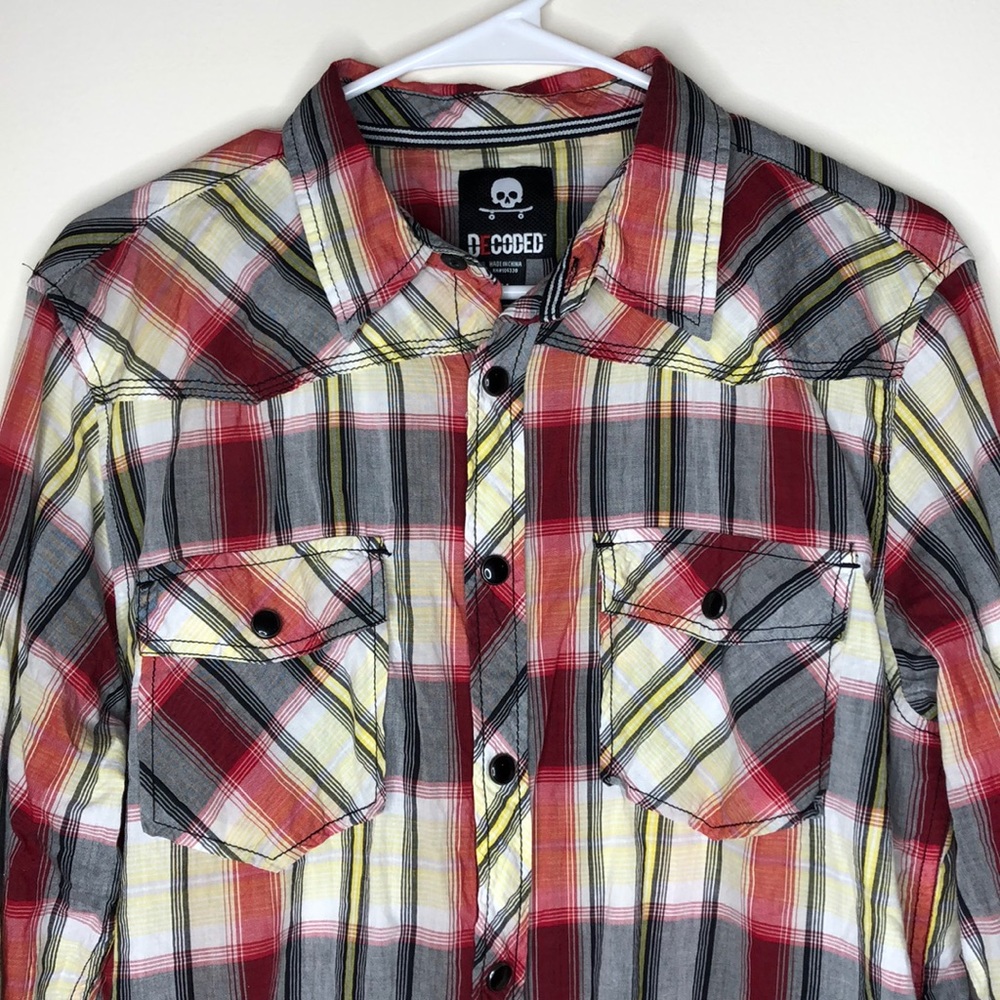 Decoded Plaid sticks & Stones Button Down …